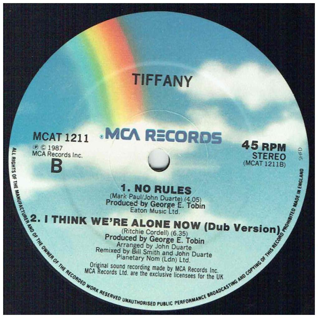 TIFFANY - I THINK WE'RE ALONE NOW | 12'' MAXI SINGLE USADO