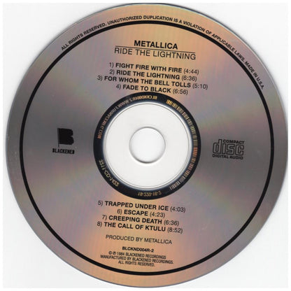 METALLICA - RIDE THE LIGHTNING | CD