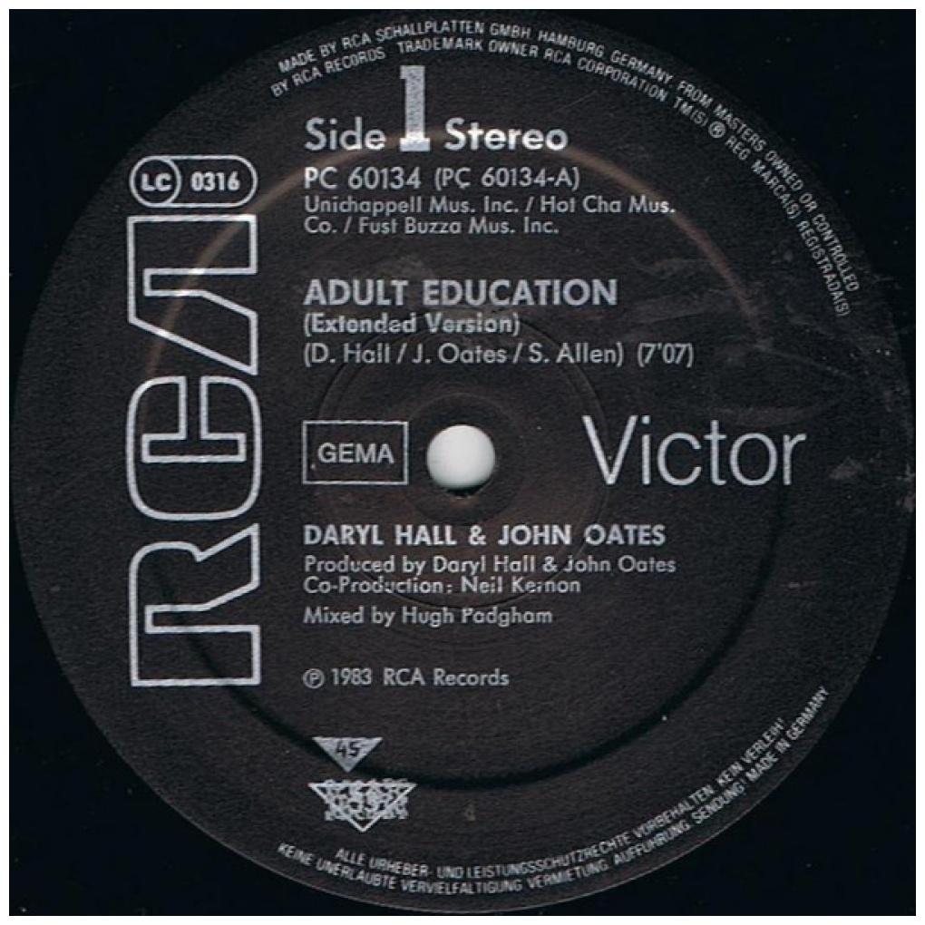 DARYL HALL & JOHN OATES - ADULT EDUCATION/I CAN'T GO FOR THAT | 12'' MAXI SINGLE USADO