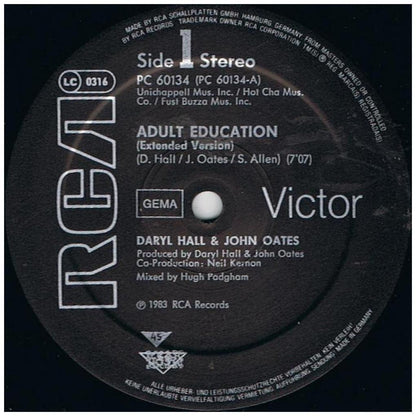 DARYL HALL & JOHN OATES - ADULT EDUCATION/I CAN'T GO FOR THAT | 12'' MAXI SINGLE USADO