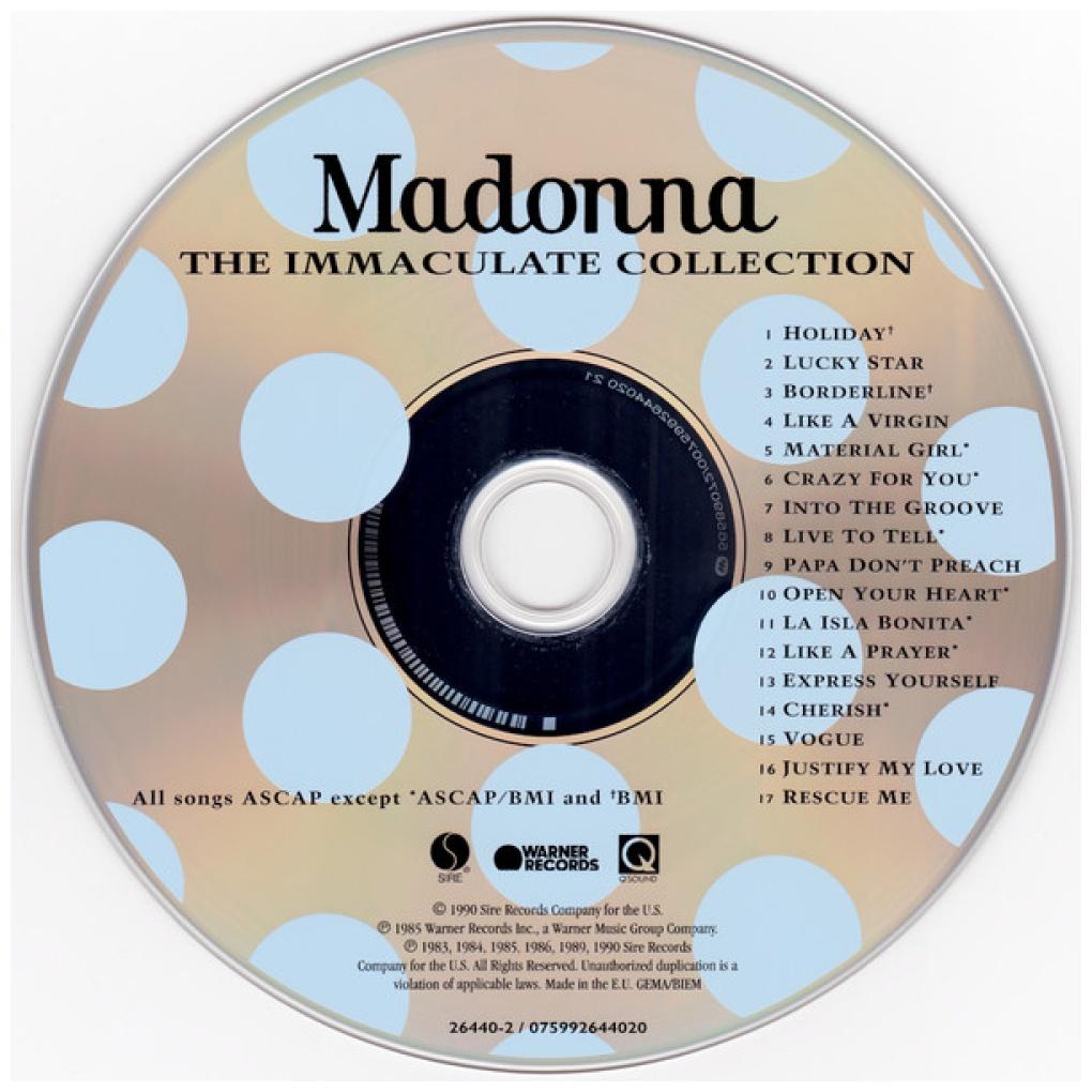 MADONNA - THE INMACULATE COLLECTION | CD