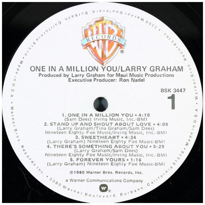 LARRY GRAHAM - ONE IN A MILLION YOU | VINILO USADO