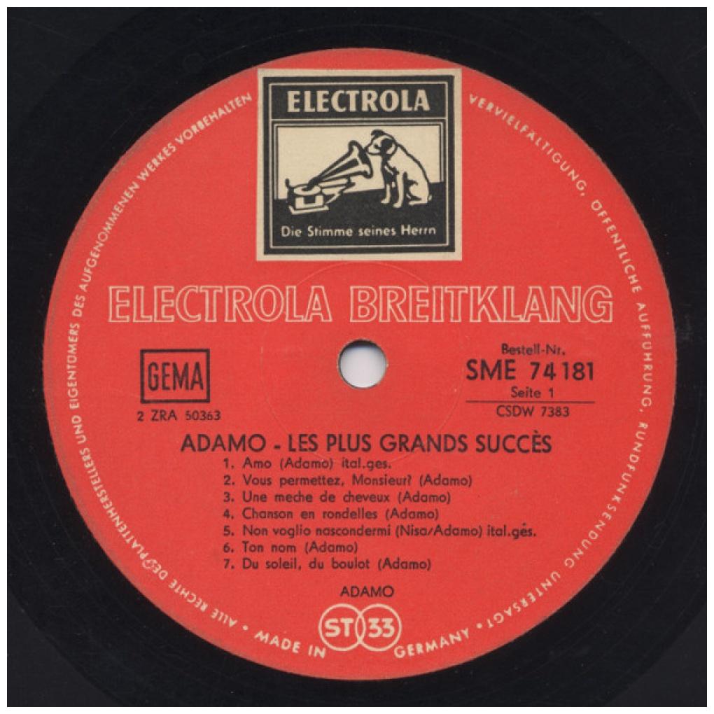 ADAMO - LES PLUS GRANDS SUCCES | VINILO USADO