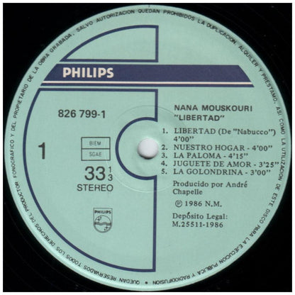NANA MOUSKOURI - LIBERTAD EN ESPAÑOL | VINILO USADO