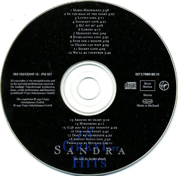 SANDRA - 18 GREATEST HITS | CD